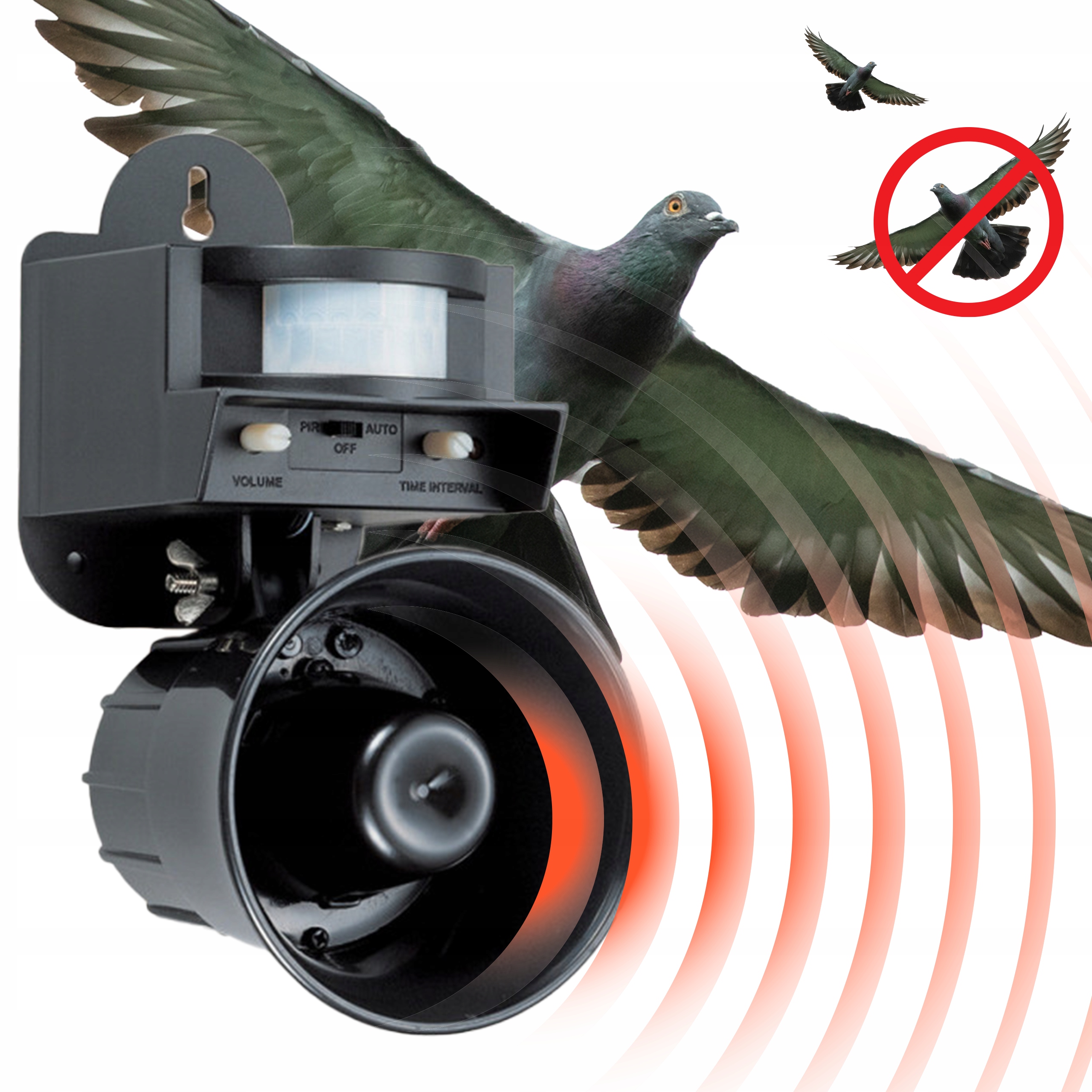 Dispozitiv solar impotriva pasarilor cu detector PIR - imagine 2