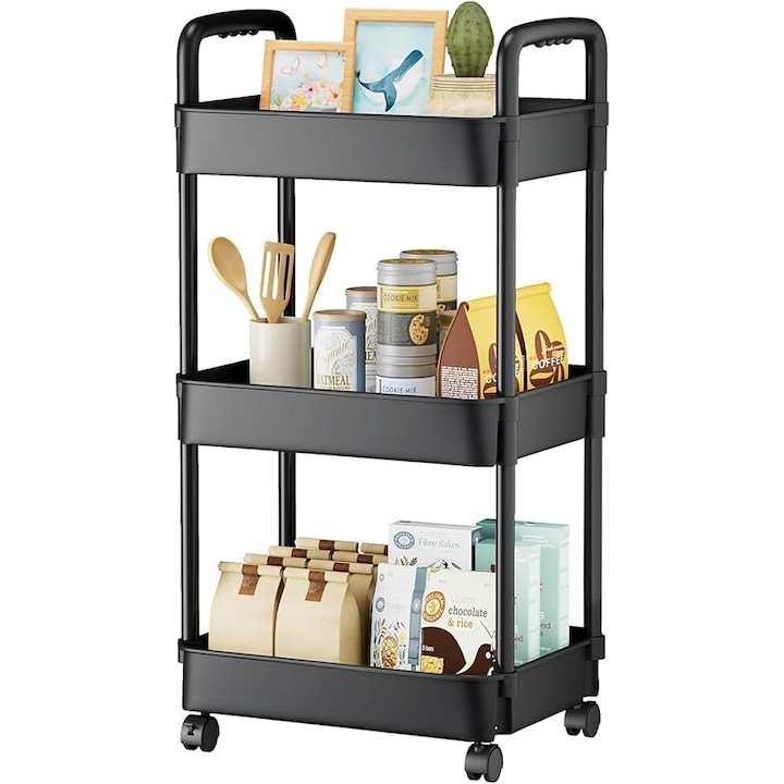 Etajera mobila cu rafturi, 33 x 20 x 65 cm - imagine 2