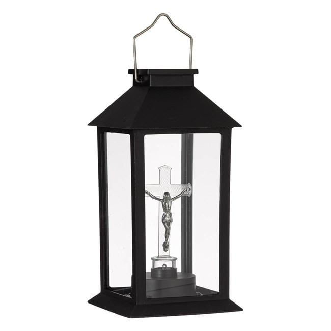 Felinar solar Cruce LED, Negru, 14x28 cm - imagine 3