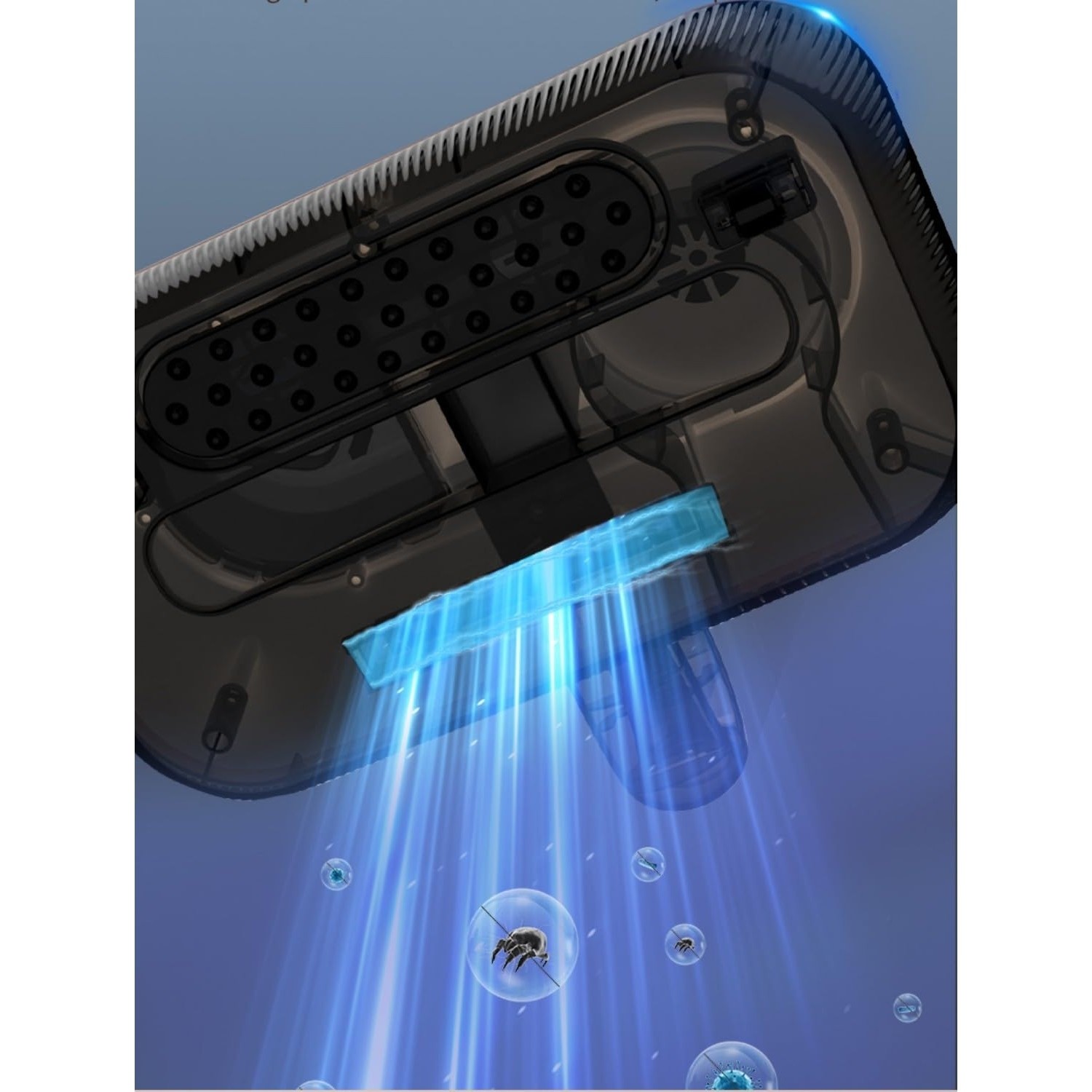 Aspirator portabil fara fir,  incarcare USB, filtru UV-C HEPA - imagine 3