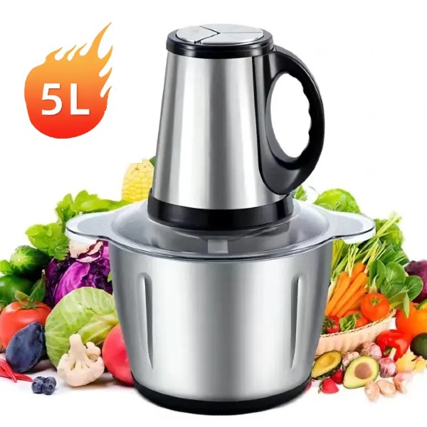 Masina de tocat electrica, 5 Litri, Inox, 500 W, 5 lame - imagine 3