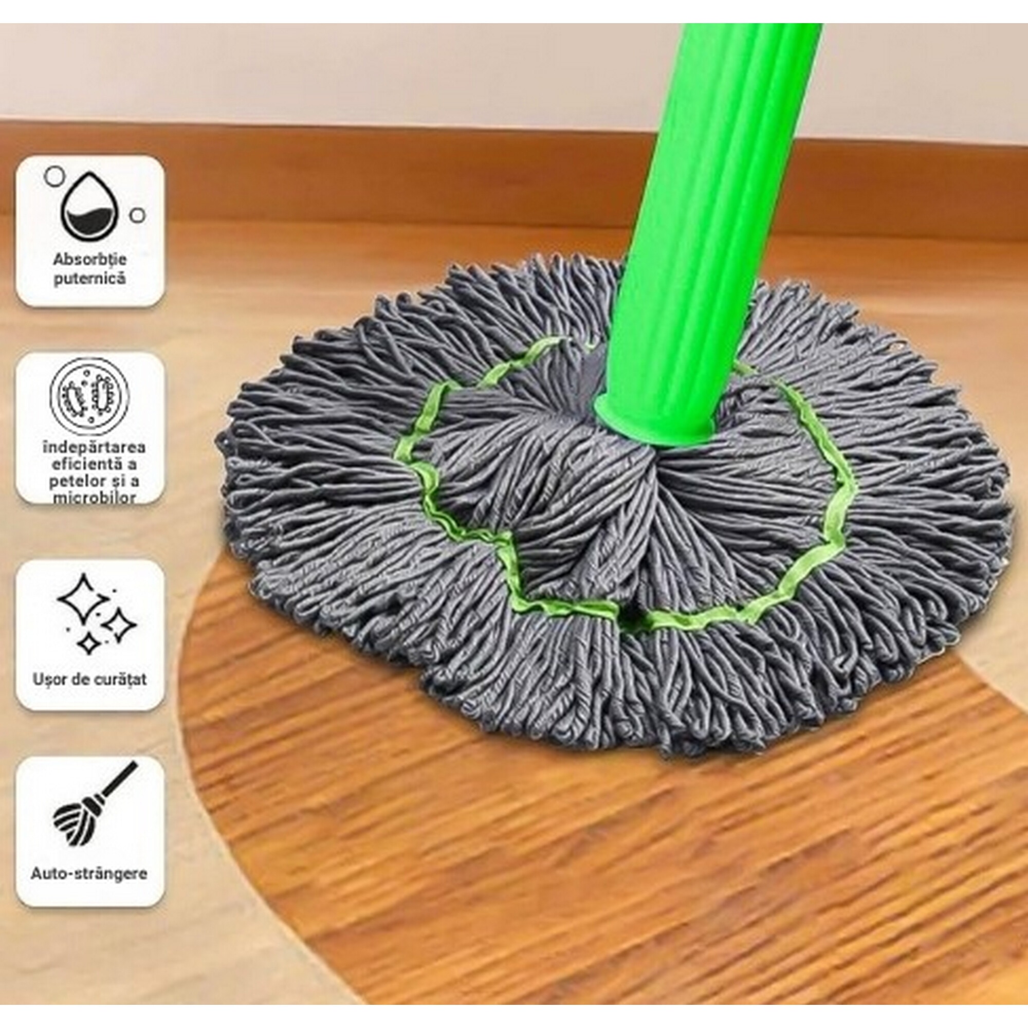 Mop cu stoarcere rapida, Rasucire automata - imagine 2