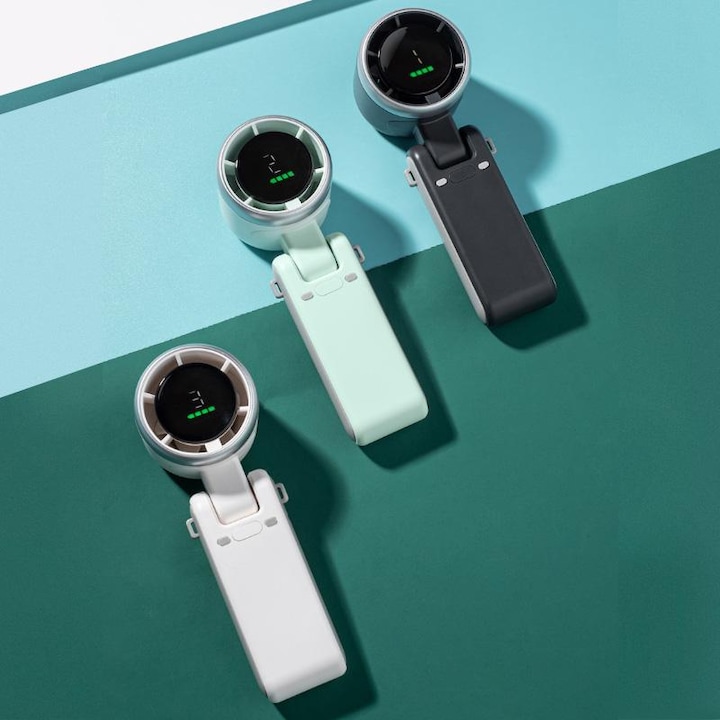 Ventilator portabil cu 5 viteze, 3600 mAh, 8 ore de racire - imagine 3