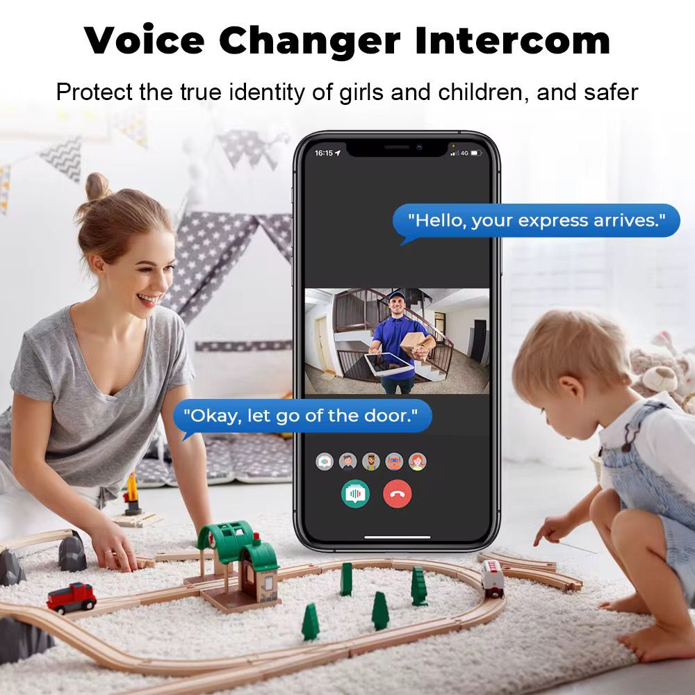 Sonerie Video Smart 4K WiFi, Night Vision, Audio Bidirectional - imagine 3