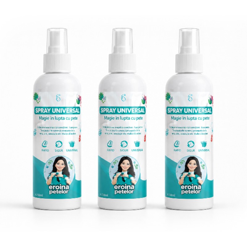 Set 3 x Spray Universal pentru pete "Eroina Petelor"