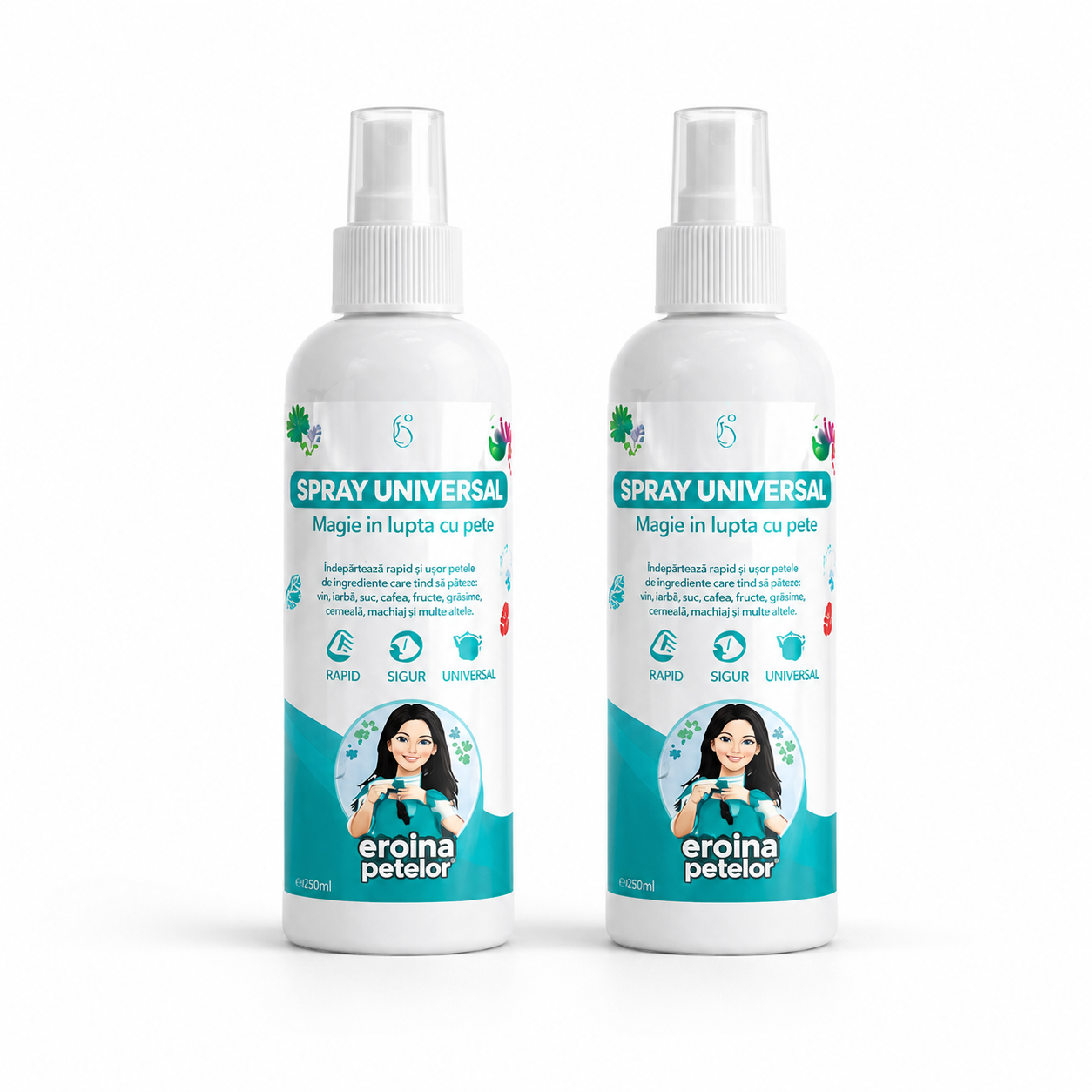 Set 2 x Spray Universal pentru pete "Eroina Petelor"