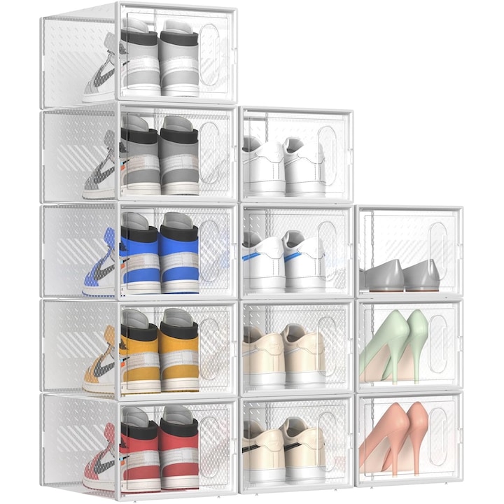 Set 4 cutii organizatoare pentru incaltaminte - imagine 2