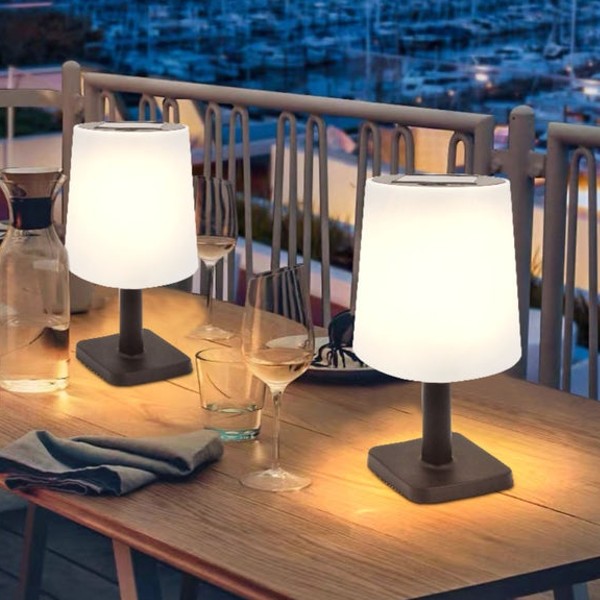 Set 2 x Lampa solara LED tip veioza, 12x23 cm - imagine 2
