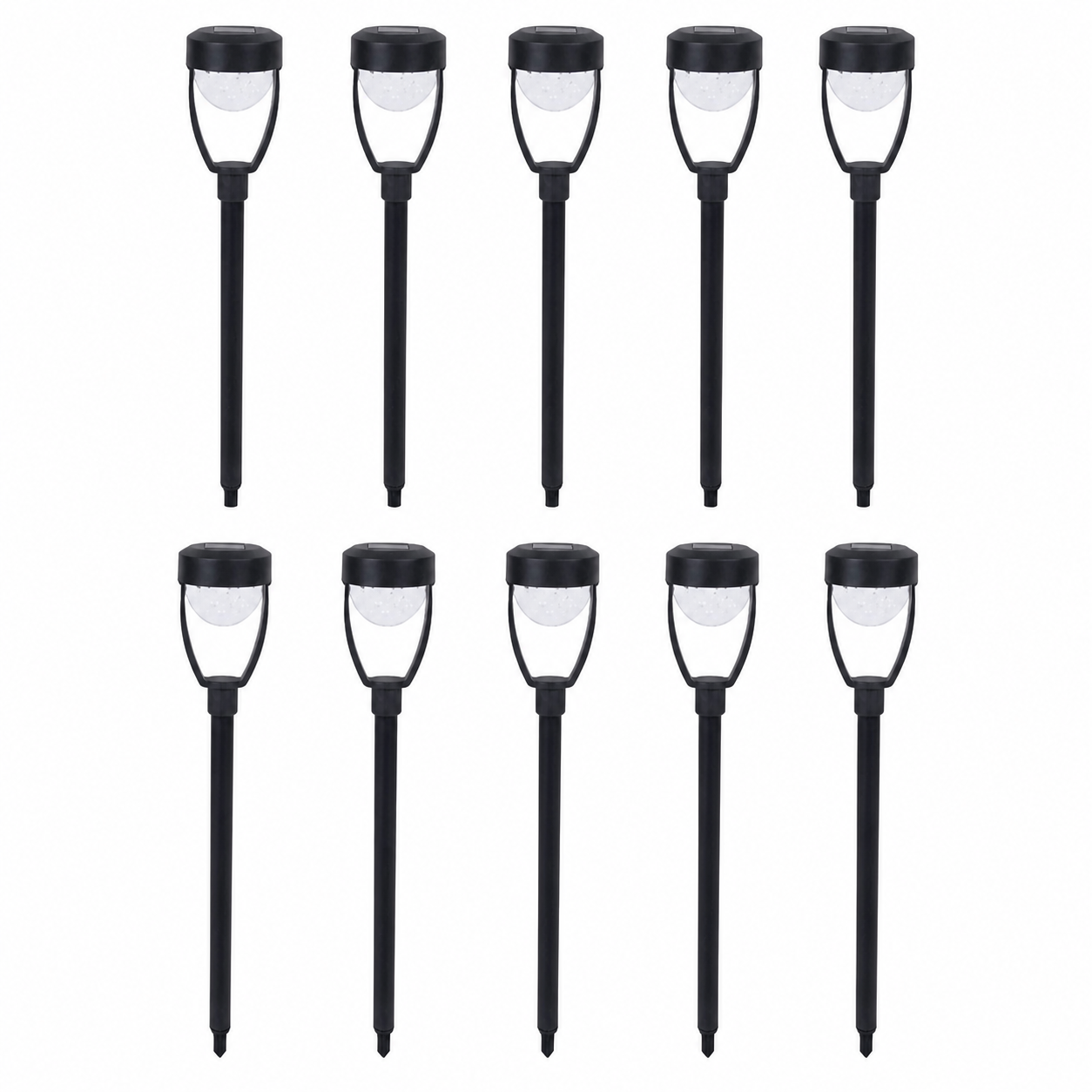 Set 10 x lampa solare semiluna, 27 cm - imagine 2