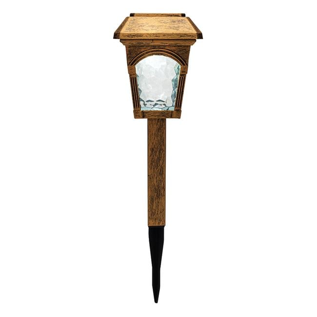 Set 3 x lampa solara felinar 26 cm, Bronz - imagine 3