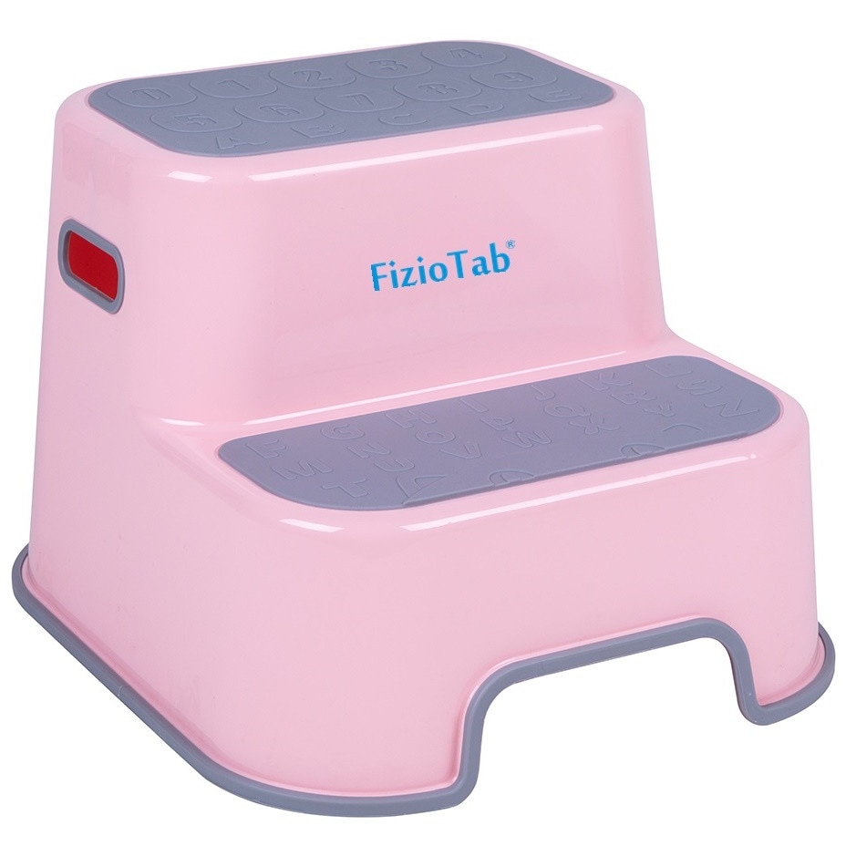 Scaunel inaltator WC pentru copii, FizioTab®Kids, Roz