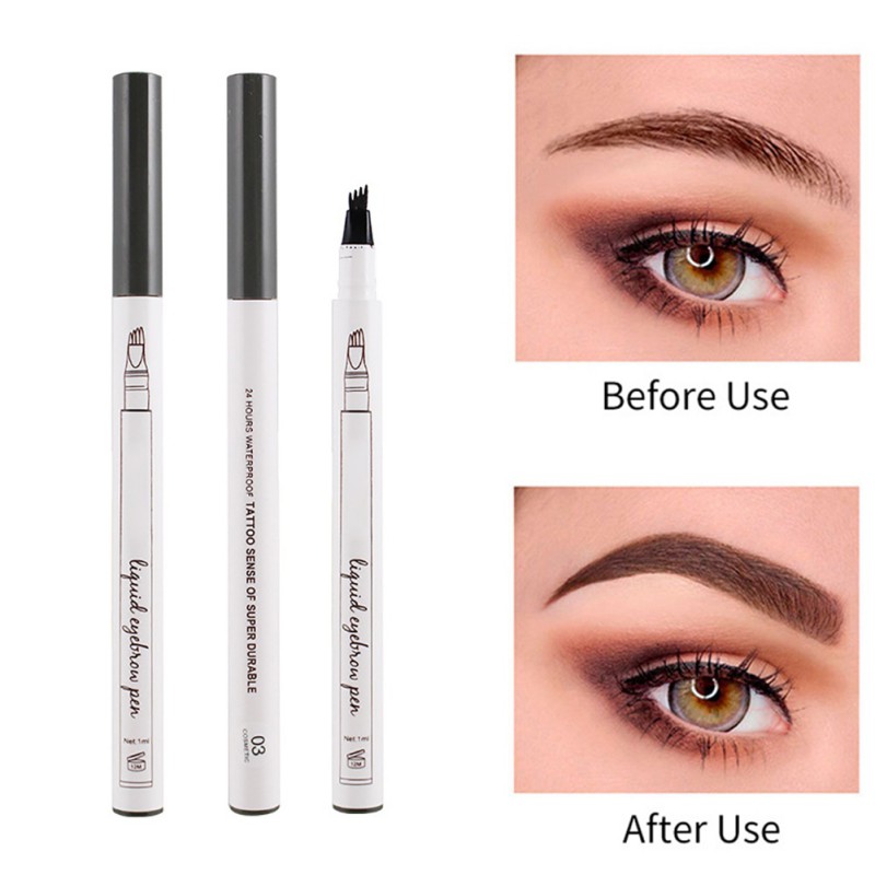 Set 2 x Creion sprancene cu efect de microblading, Maro - 2 | YEO