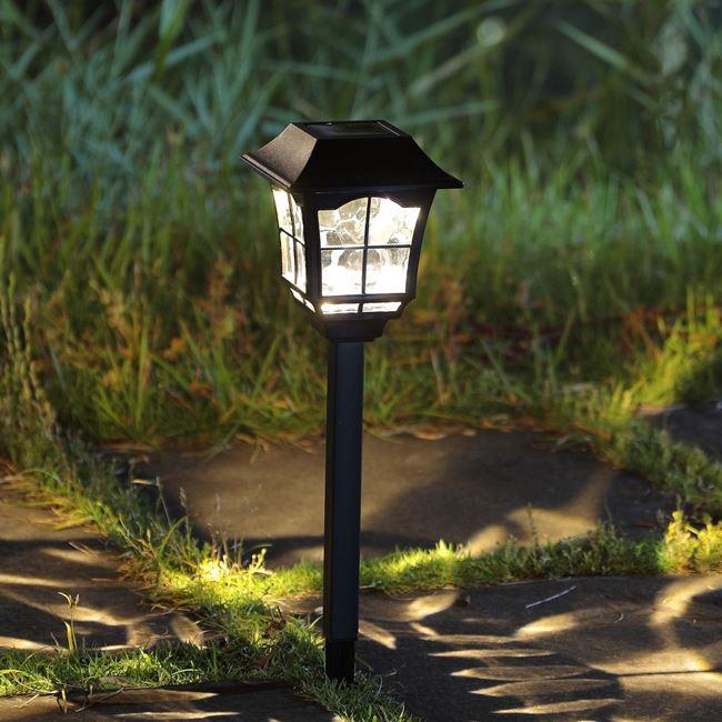 Set 3 felinare solare pentru gradina, Inaltime 32 cm - imagine 2