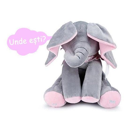 Elefant Cucu Bau in limba romana, Roz / Albastru - 2 | YEO