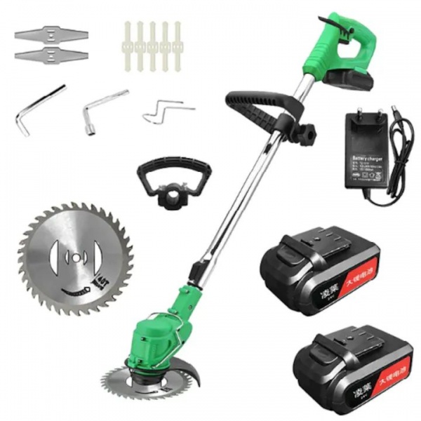 Motocoasa electrica 24V, 13000 mAh, 20.000 RPM, 800W, 2 acumulatori