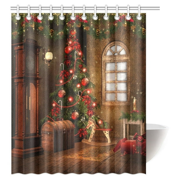 Set baie 2 piese: perdea si covoras, Noel Tree - 1 | YEO