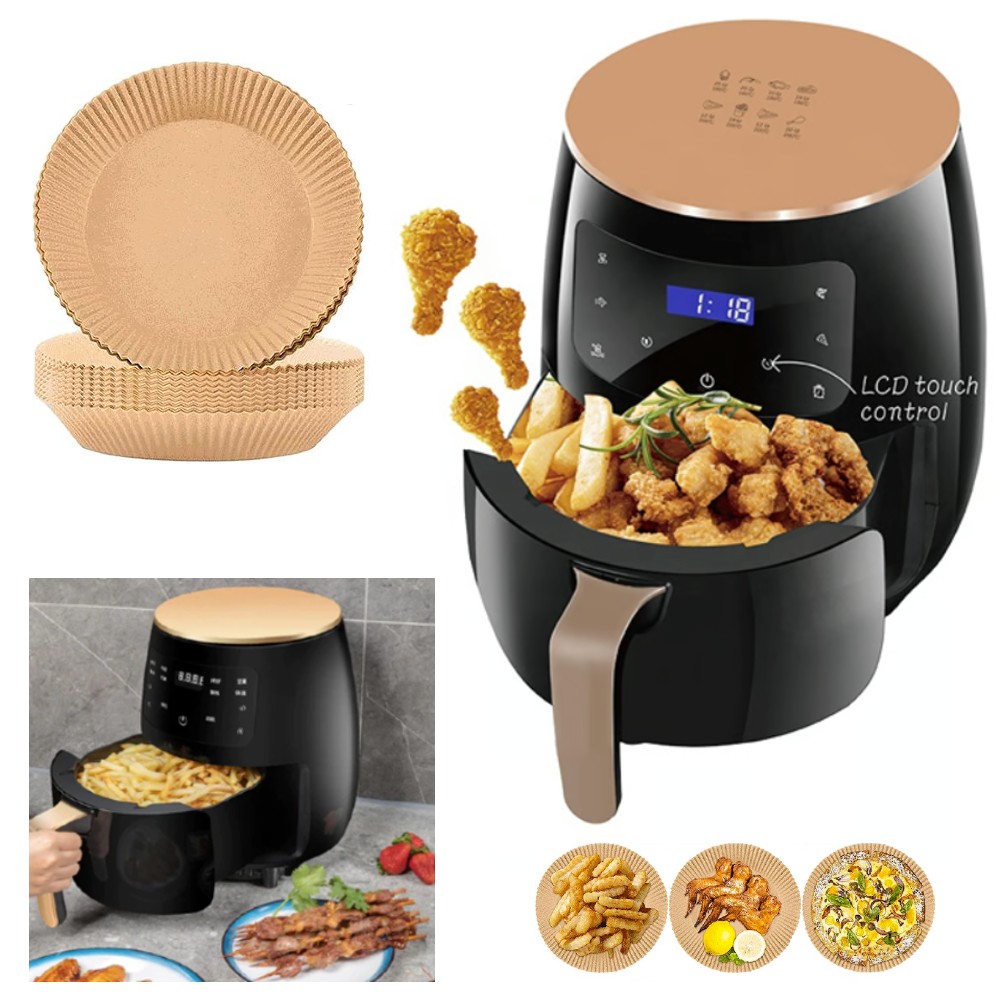 Friteuza AirFryer 2400 W, 6L + Set 200 hartii copt - 2 | YEO