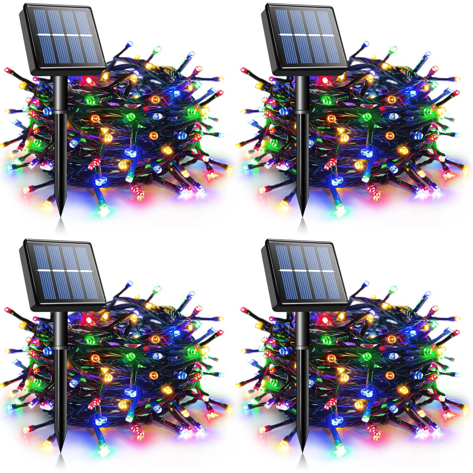 Set 4 x Instalatie solara 100 LED, Multicolor - 1 | YEO