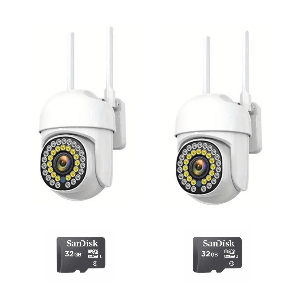 Set 2 x camera de supraveghere IP 360 WiFi, card 32 GB