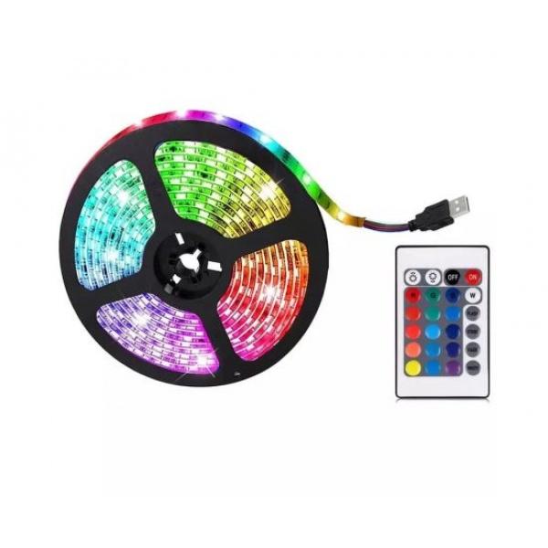 Set 4 x Banda LED RGB multicolor cu telecomanda 5 M - 2 | YEO