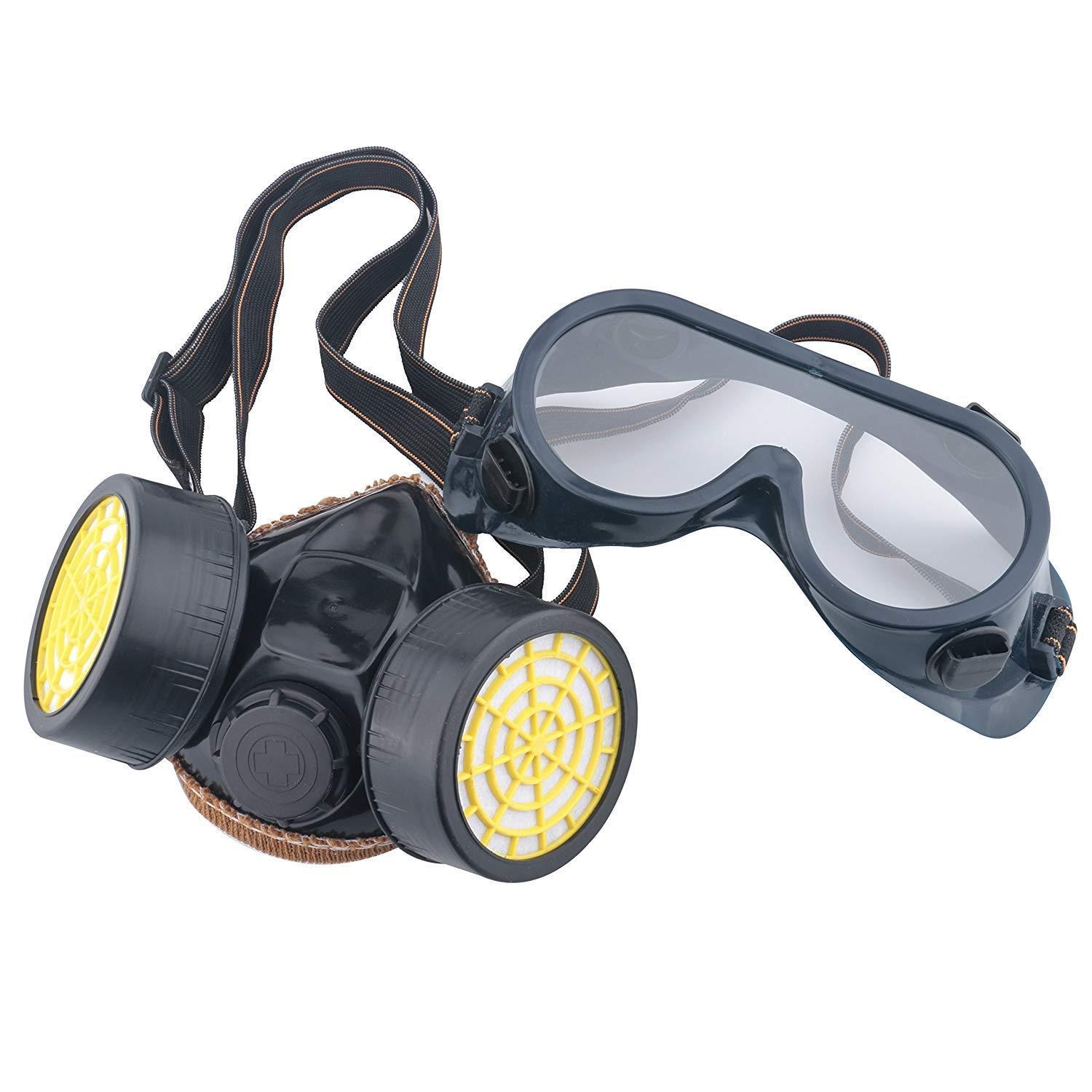 Ochelari de protectie si masca dubla cu 2 filtre de carbon - 2 | YEO