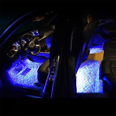 Set 4 LED auto de interior, A10 USB, 7 culori RGB - 1 | YEO