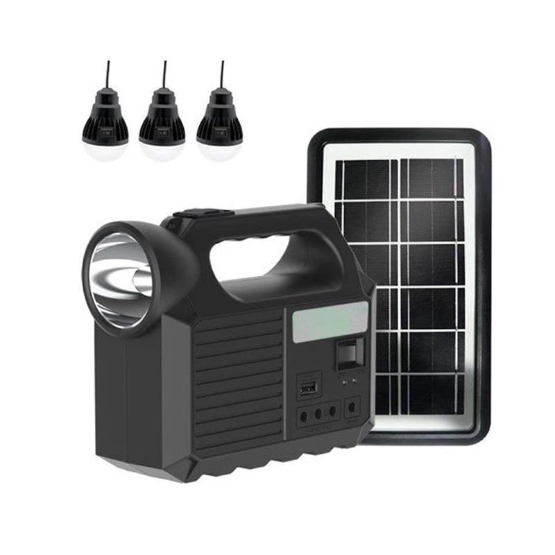 Kit lanterna 3 becuri cu panou solar portabil GD Lite - 1 | YEO