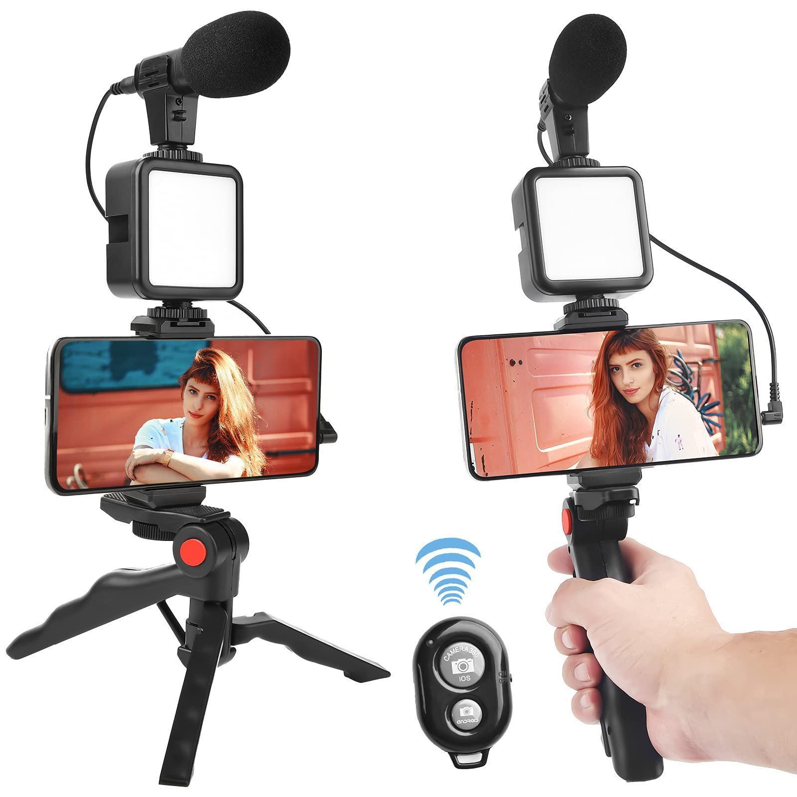 Kit video Vlogging, Trepied cu microfon si lumina - 2 | YEO