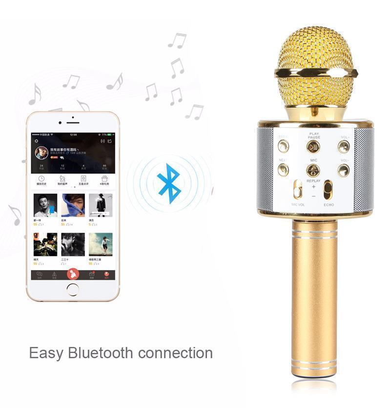 Microfon Karaoke Wireless Bluetooth WS-858 - 1 | YEO