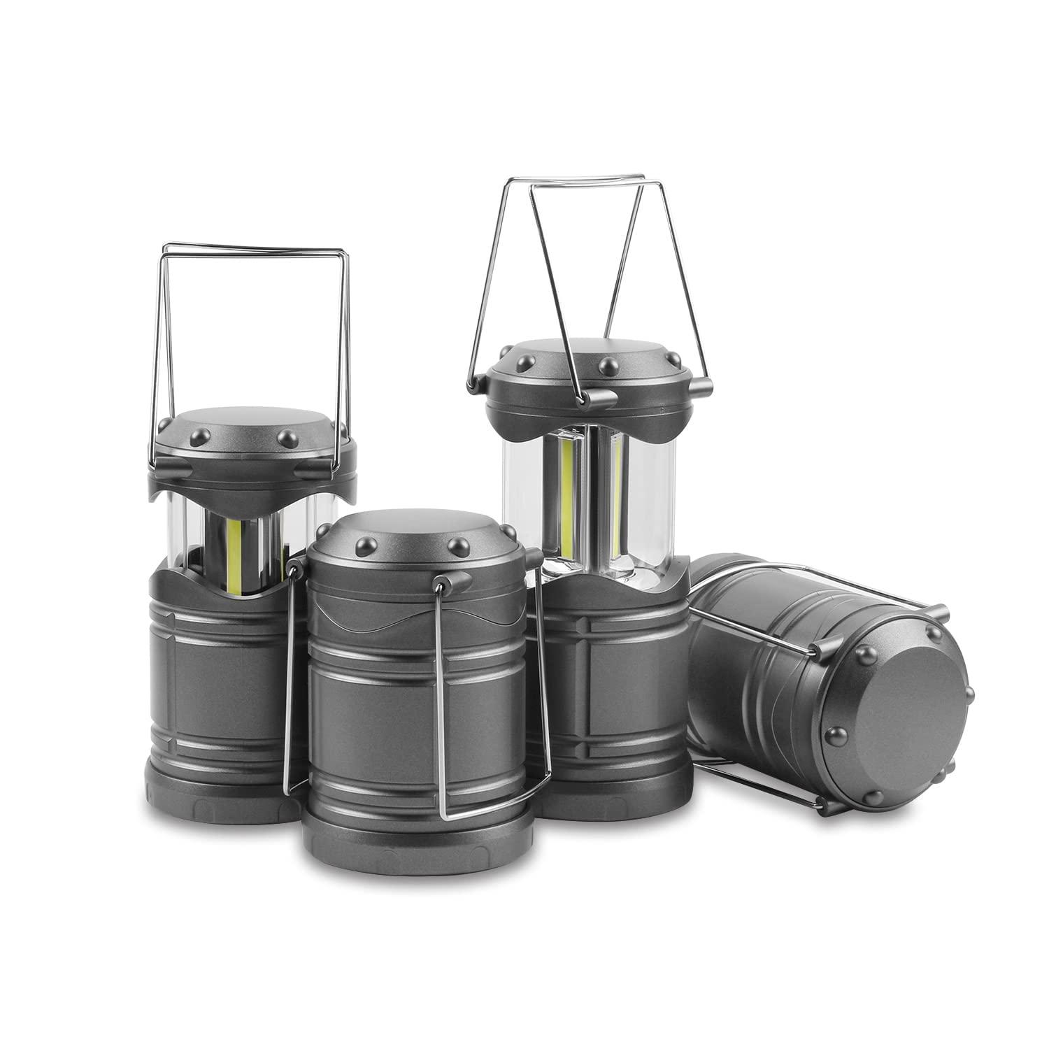 Set 2 x felinar pliabil, led 9w, 19 cm, gri