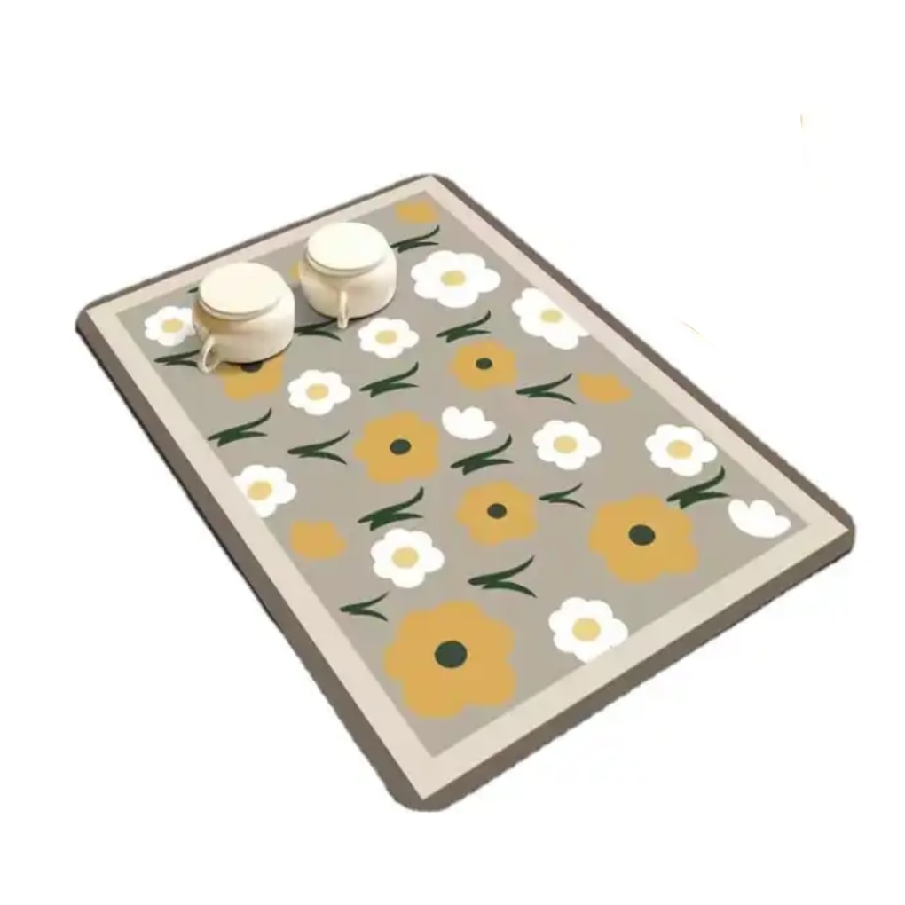Covoras absorbant bucatarie, 30x40 cm, Flowers - 2 | YEO