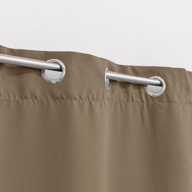 Draperie maro 140x140 cm, prindere cu inele - 1 | YEO