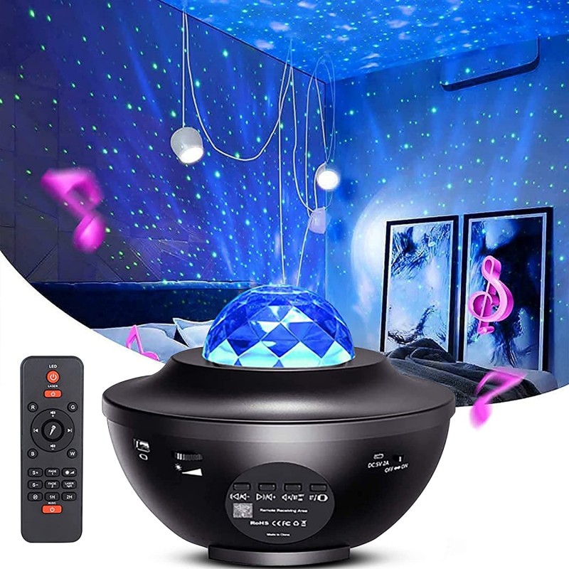 Proiector Star Galaxy LED, Difuzor Bluetooth