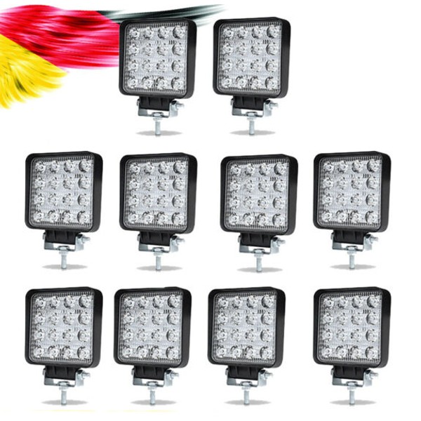 Set 10 proiectoare 16 LED 48W auto OFF-ROAD, IP 67 - 2 | YEO