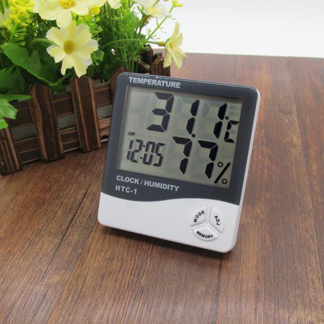 Termohigrometru digital 3 in 1 cu ceas, alarma, calendar - senzor de umiditate - 2 | YEO