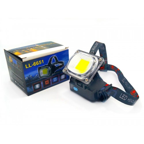 Lanterna reincarcabila de cap cu LED mare 2.5 cm, model LL-6651 - 2 | YEO