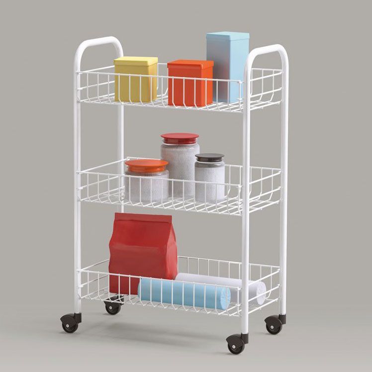 Etajera mobila alba cu 3 rafturi, 34.5 x 26.5 x 70 cm - 2 | YEO