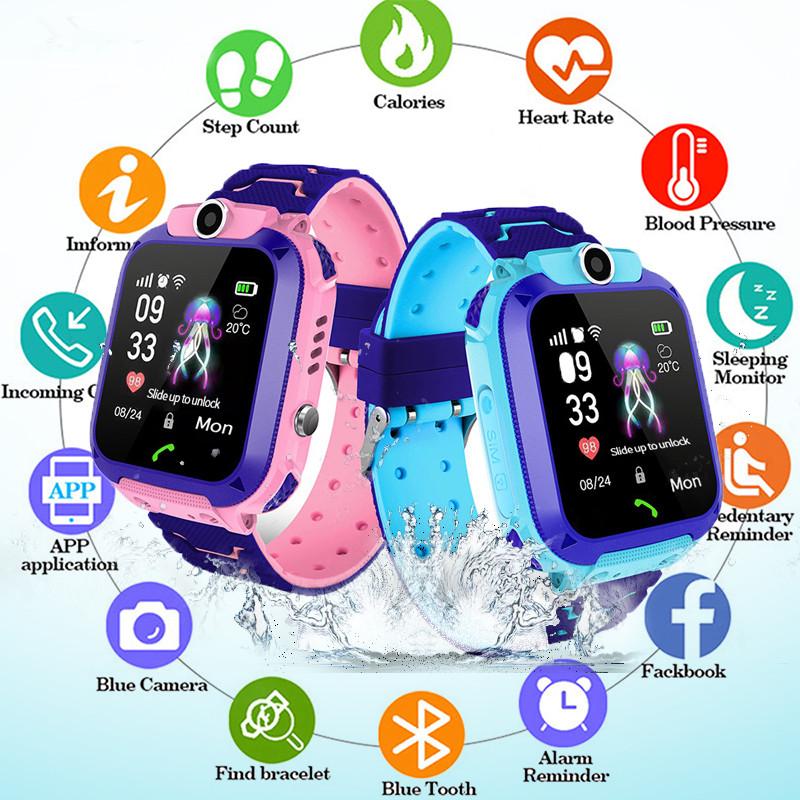 Smartwatch cu SIM si localizare pentru copii, Roz