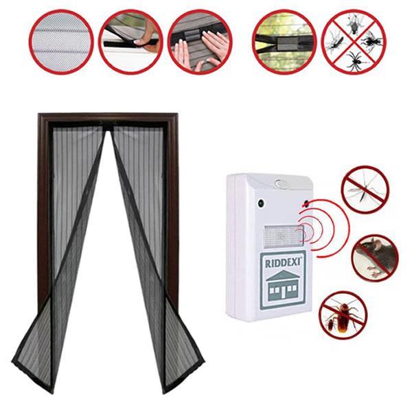 Set antidaunatori: Perdea magnetica Magic Mesh + Pest Repeller