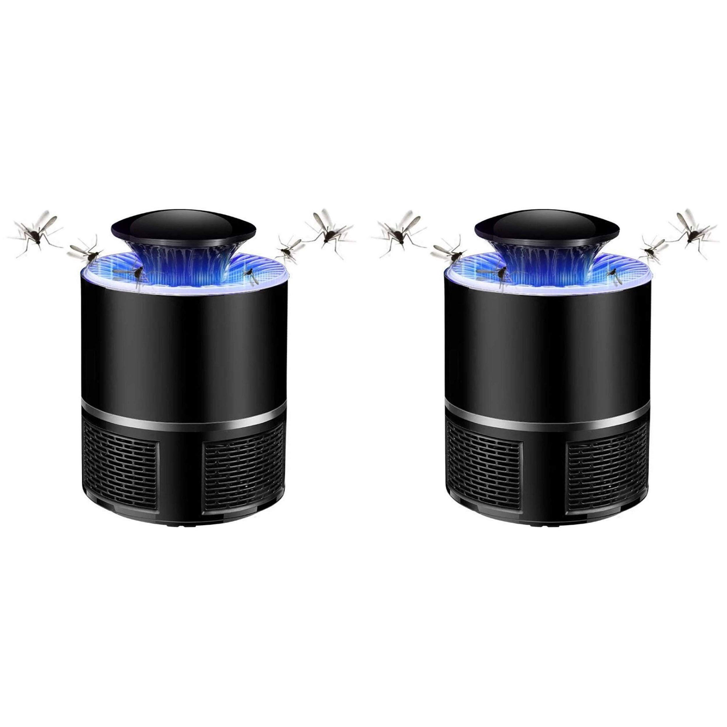 Set 2 x Lampa antiinsecte UV LED 360, USB, Negru
