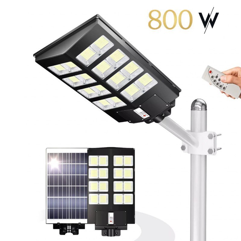Lampa solara 800W dubla Jortan, Telecomanda, Suport Metalic