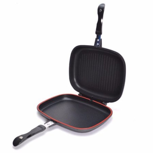 Tigaie dubleta grill, maner magnetic antiaderenta, 32 cm