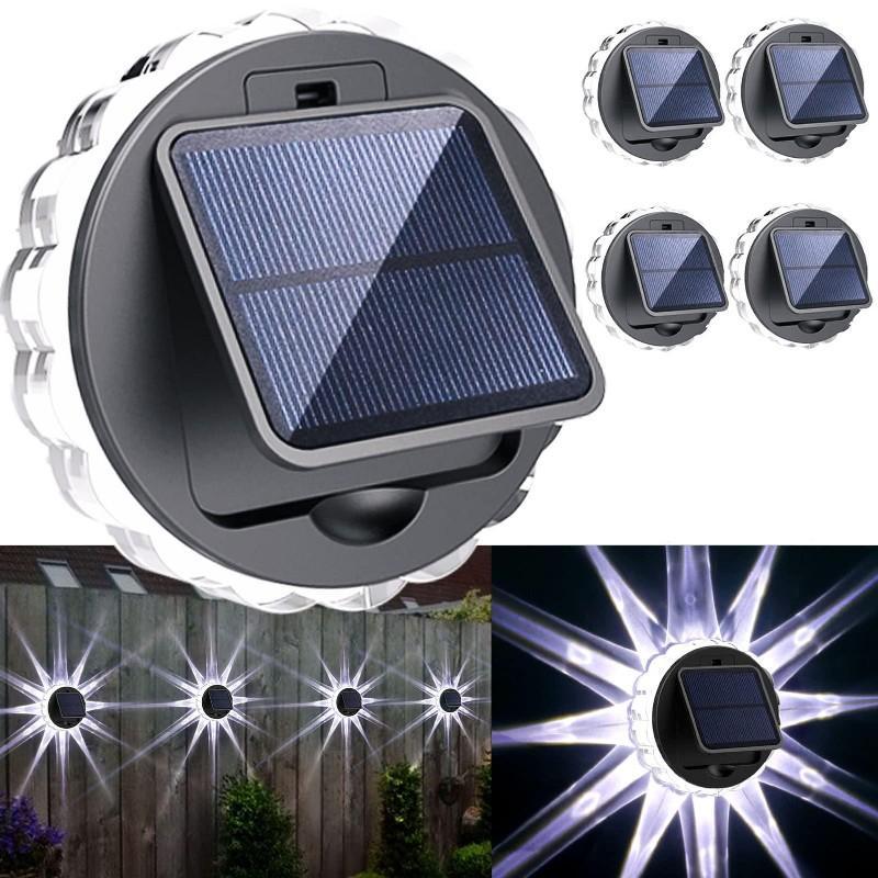 Set 4 lampi solare LED, cu senzor de lumina