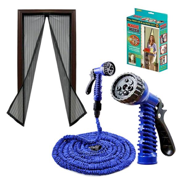 Furtun extensibil Magic Hose + Perdea magnetica antiinsecte