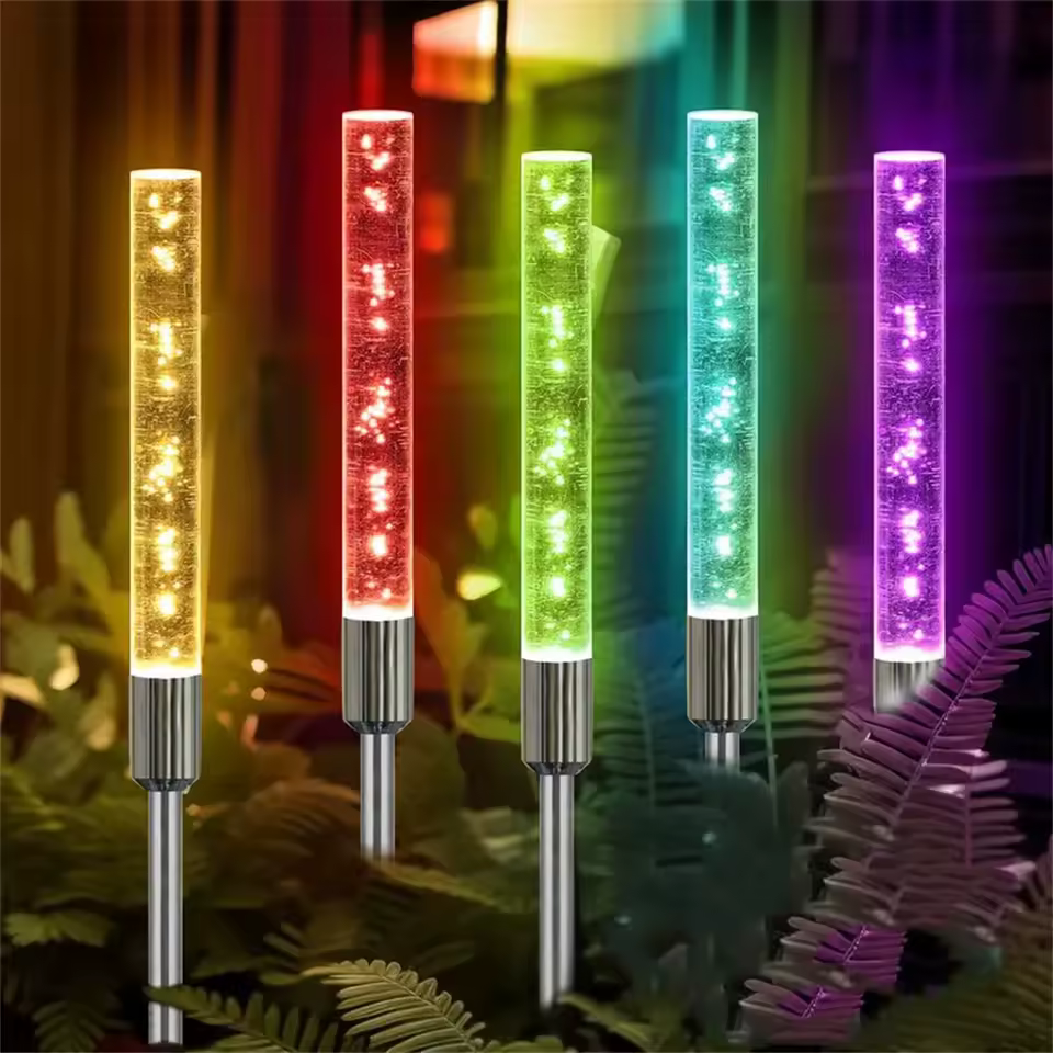 Set 2 x lampa solara Bubble RGB Color
