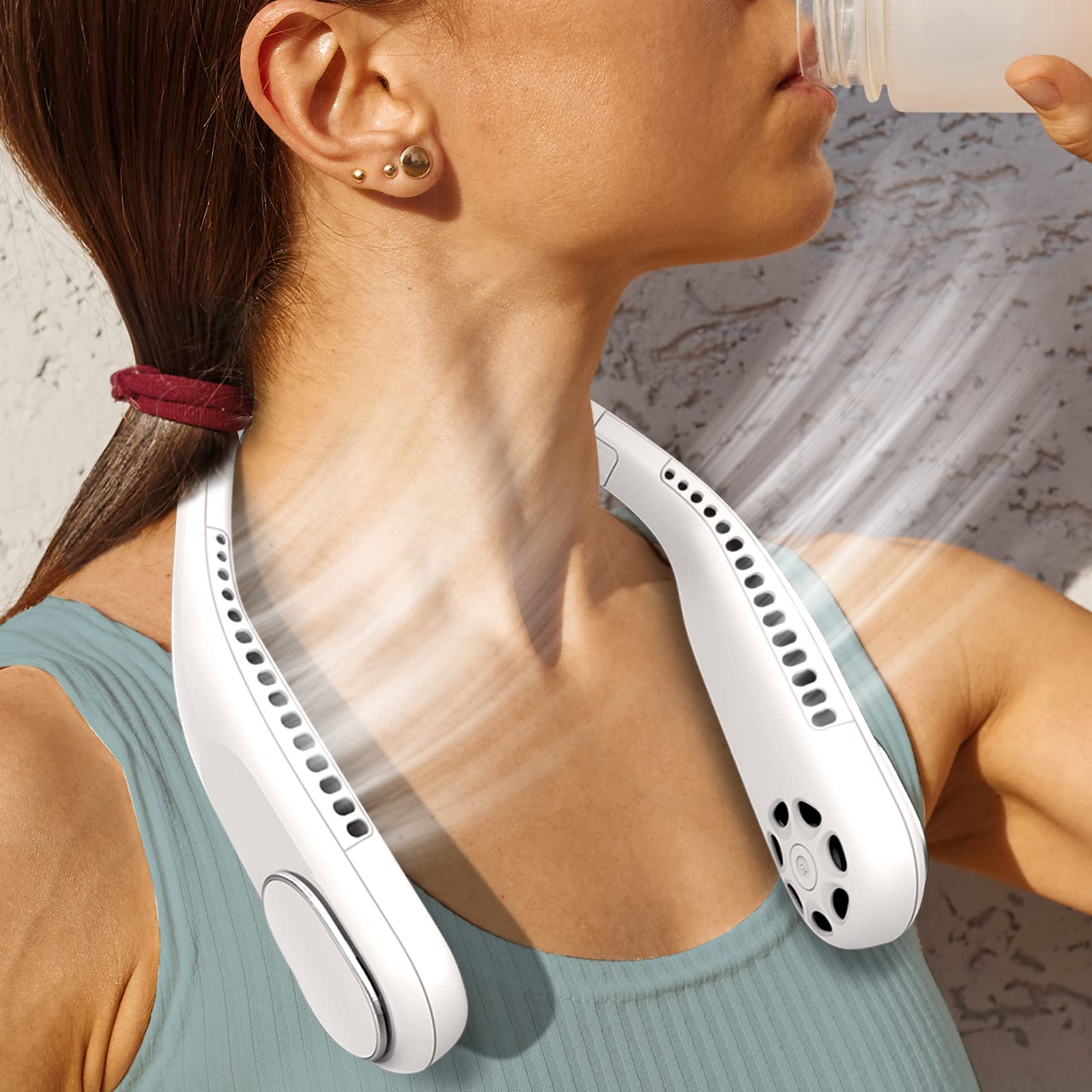 Ventilator portabil pentru gat, alimentare USB