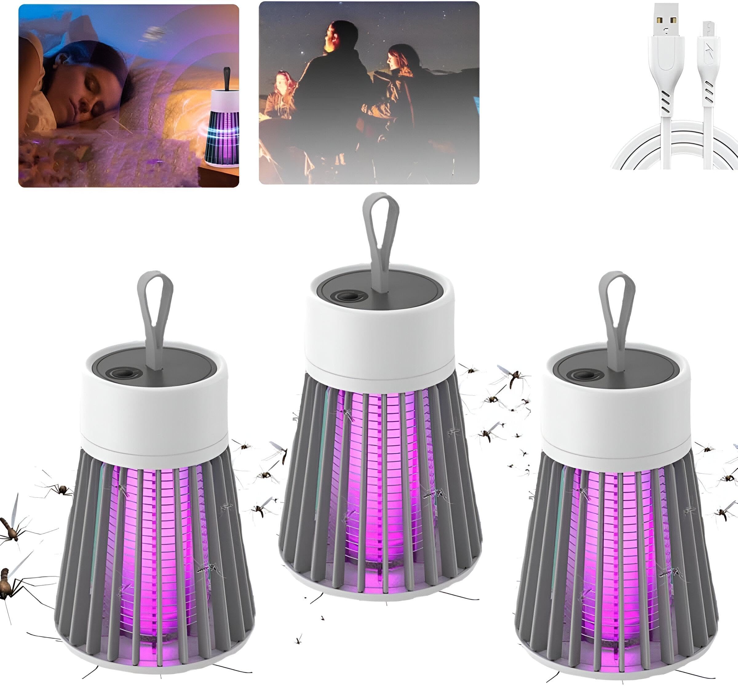 Set 3 x Lampa electrica antiinsecte