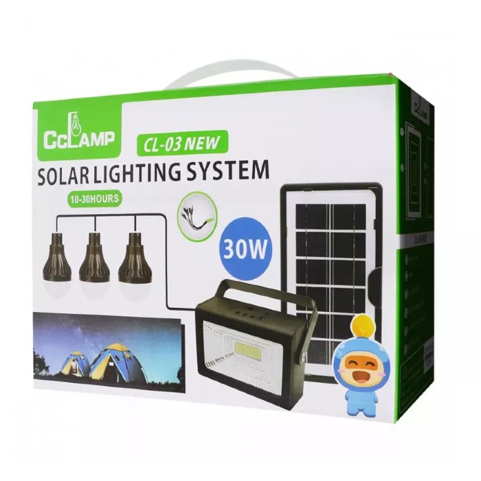 Kit Solar 3 becuri, Lanterna LED SMD 30W