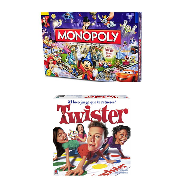 Monopoly + Twister - jocuri de societate pentru copii si adulti