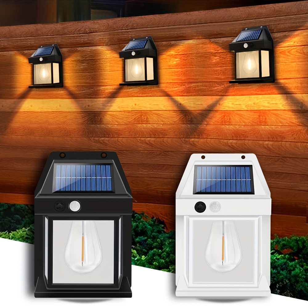 Set 3 x Lampa solara de perete LED cu senzor de miscare fara fir 3W